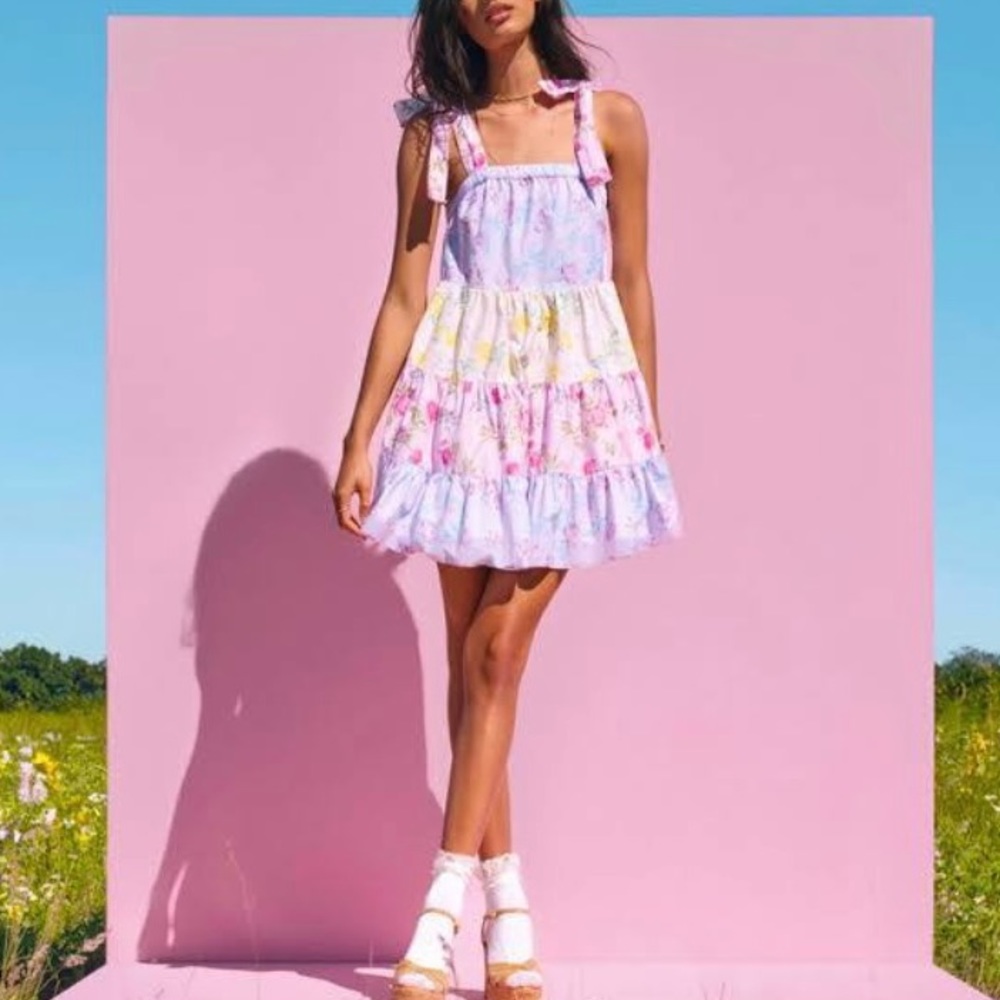 LoveShack Fancy x Target Tie up Jeanne Dress RARE
